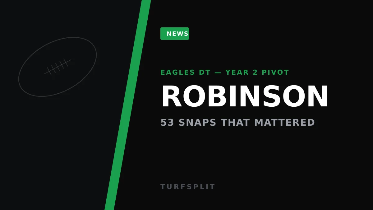 Ty Robinson's Rookie Year Flopped: 53 Meaningful Snaps and a Long Road Ahead