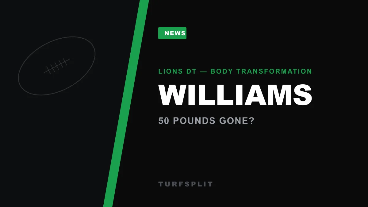 Tyleik Williams Claims 50-Pound Cut — But the Scale Says Otherwise