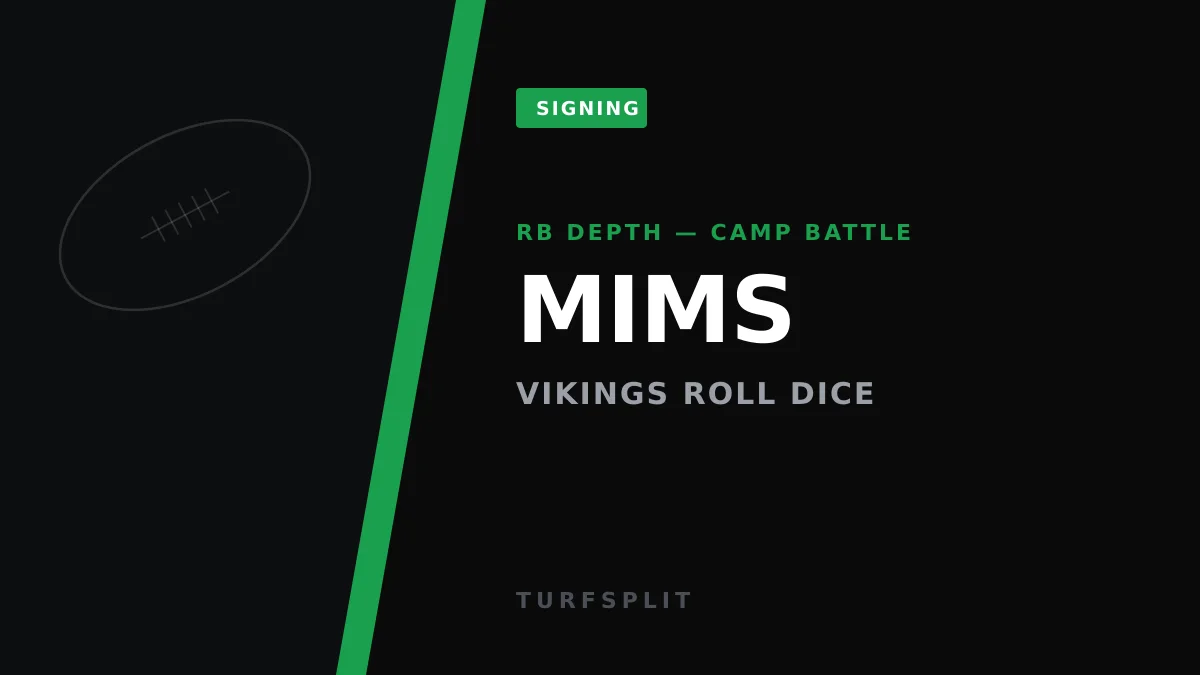 Vikings Sign Jordan Mims and Jamal Adams — Any Fantasy Reason to Care?